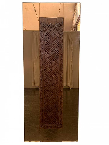 Mirror with colonial teak panel, 1970s