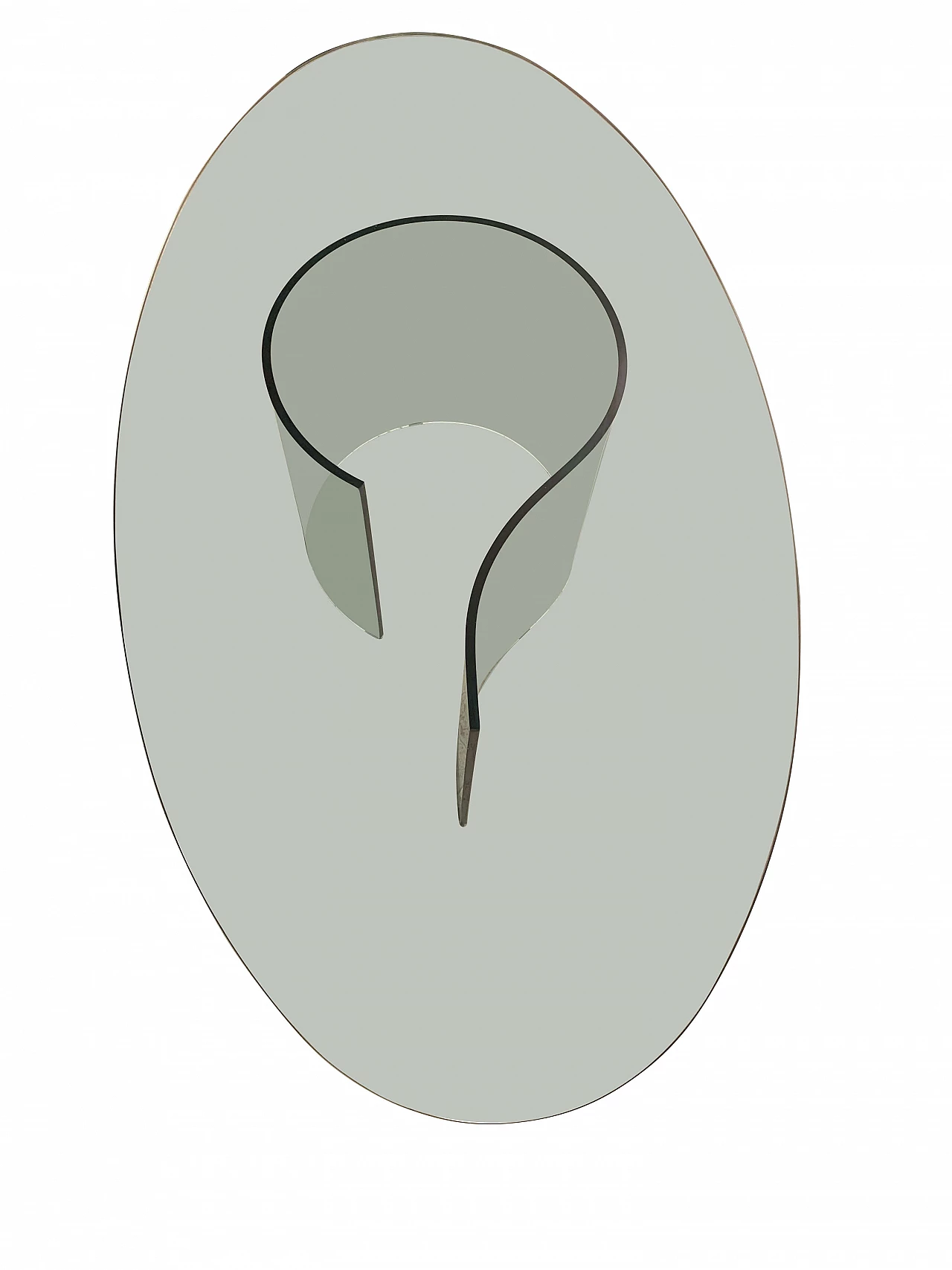 Tavolino Papiro di FIAM in cristallo, anni '80 1207253