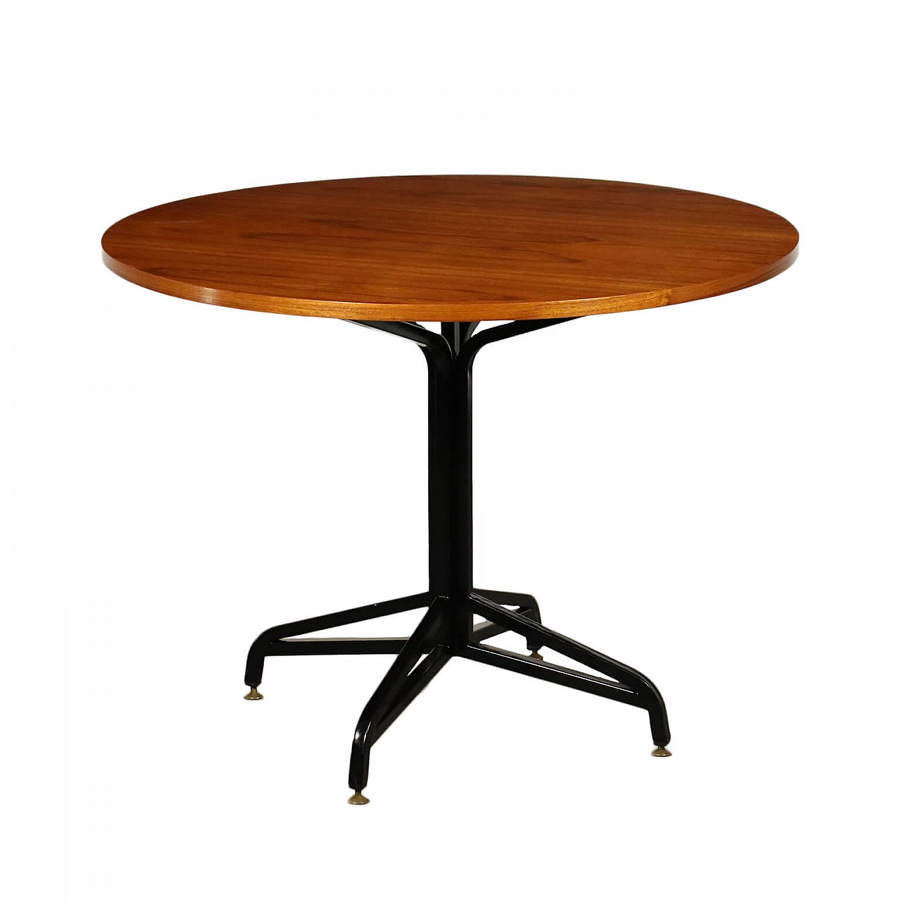 Oval table in wood and brass by Sergio Mazza, 60s 1208041