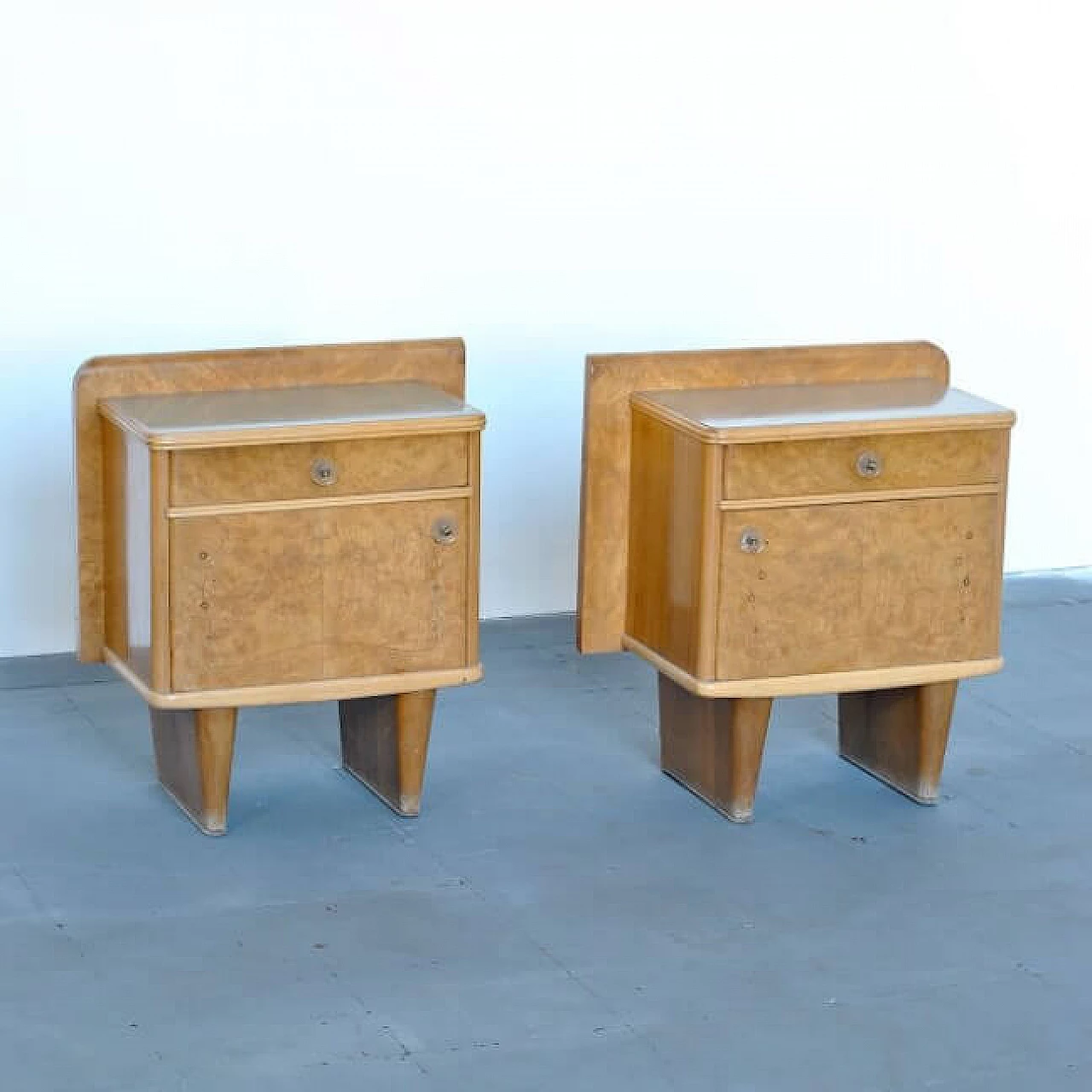 Pair of Art Deco nightstands, 40s 1208056