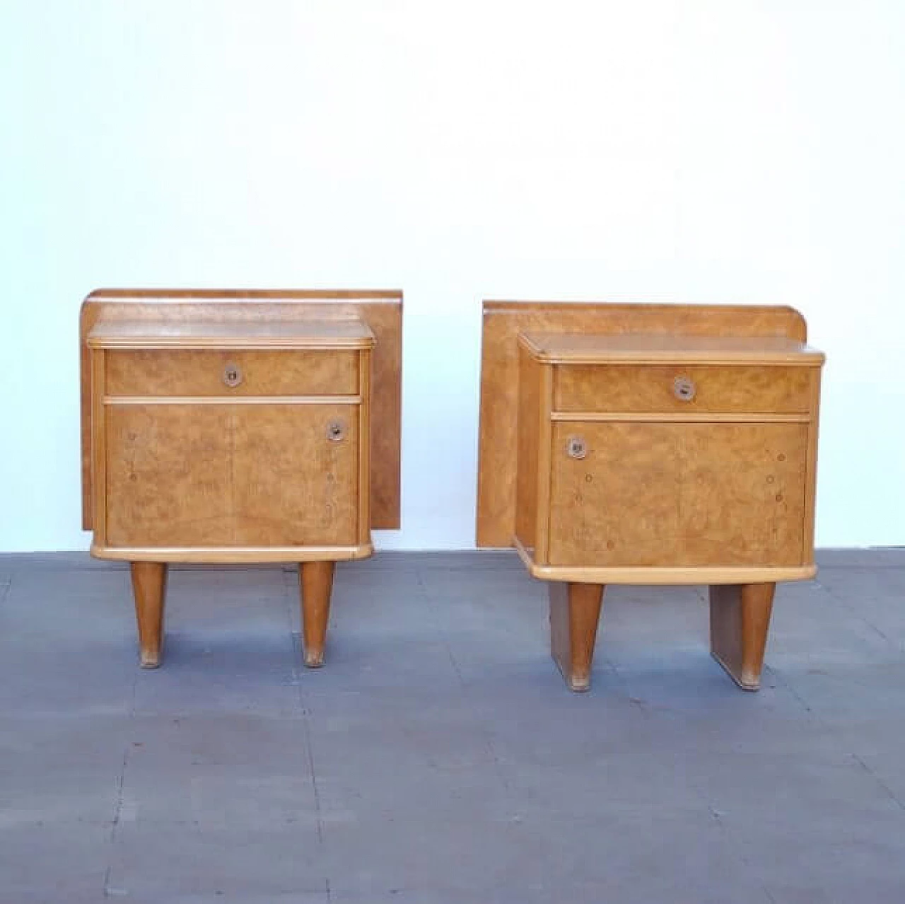 Pair of Art Deco nightstands, 40s 1208057
