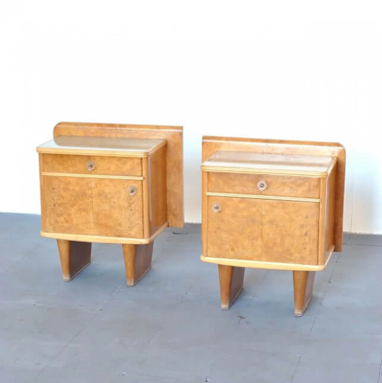 Pair of Art Deco nightstands, 40s 1208064