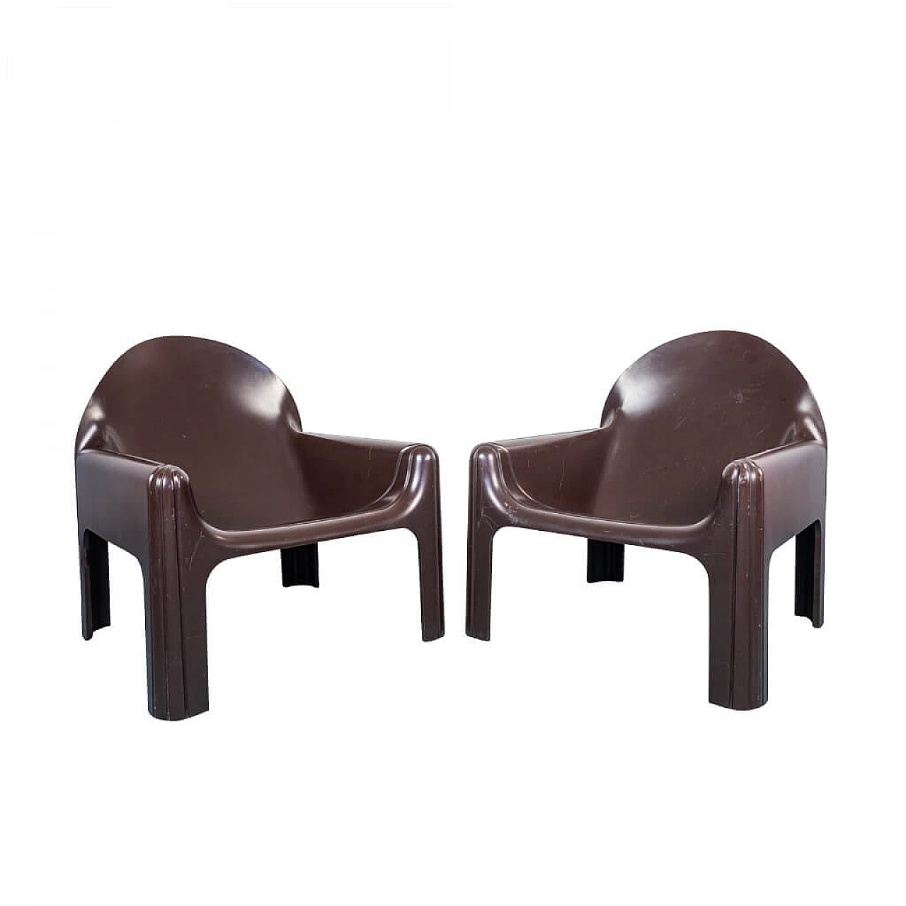 Pair of 2 4794 armchairs by Gae Aulenti for Kartell, 70s 1208192