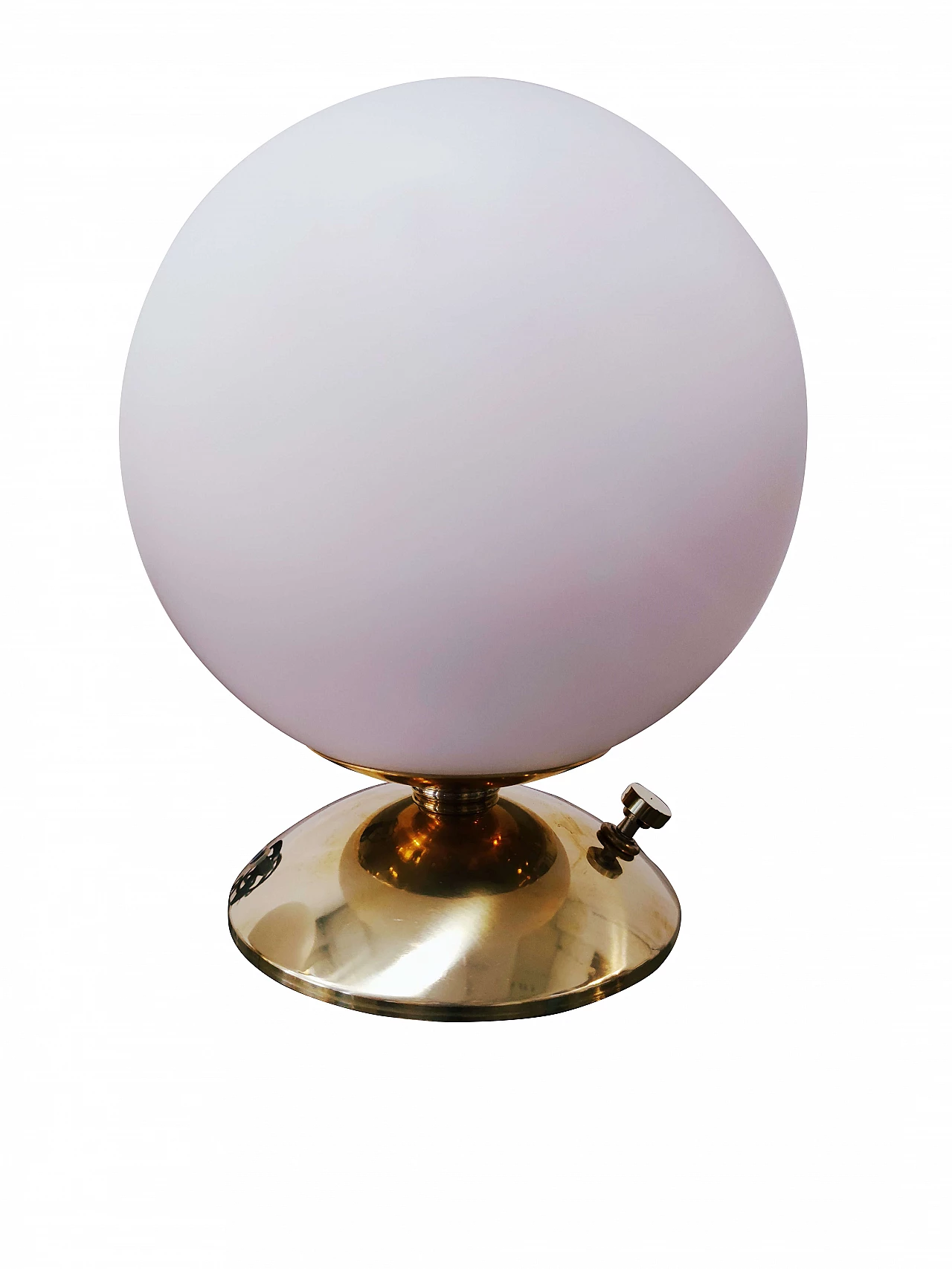 Table lamp in brass and glass, 80s 1208208