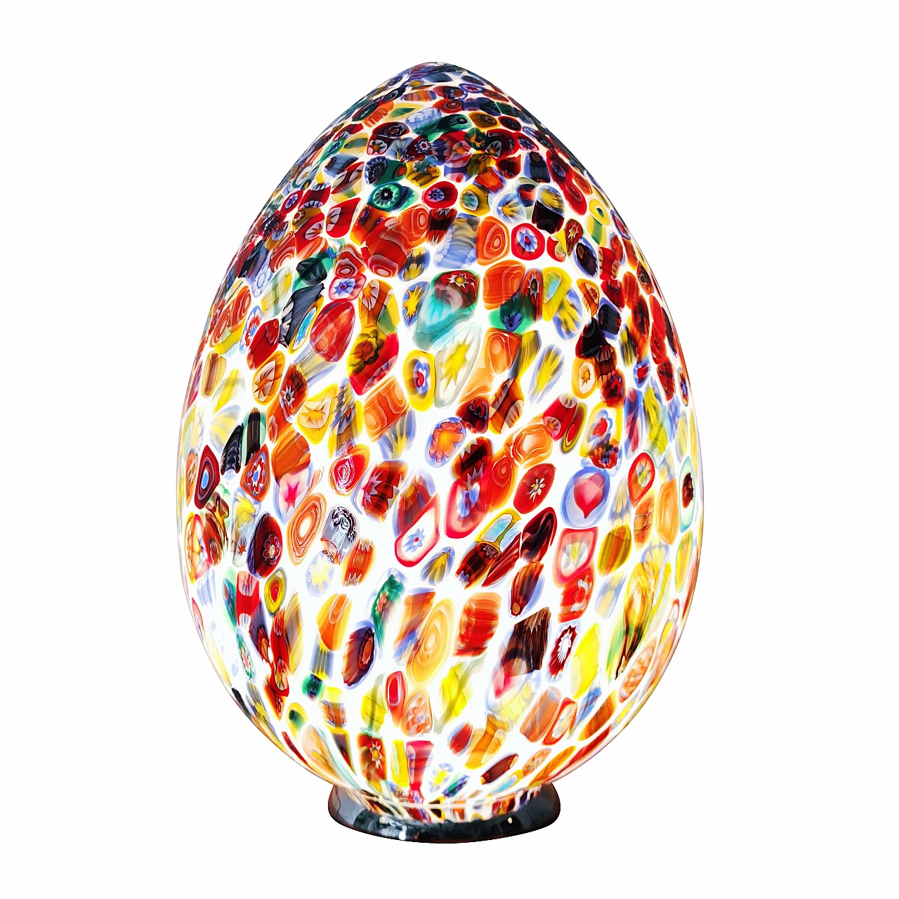 Lampada da tavolo a Uovo in vetro di Murano, anni '80 1208436