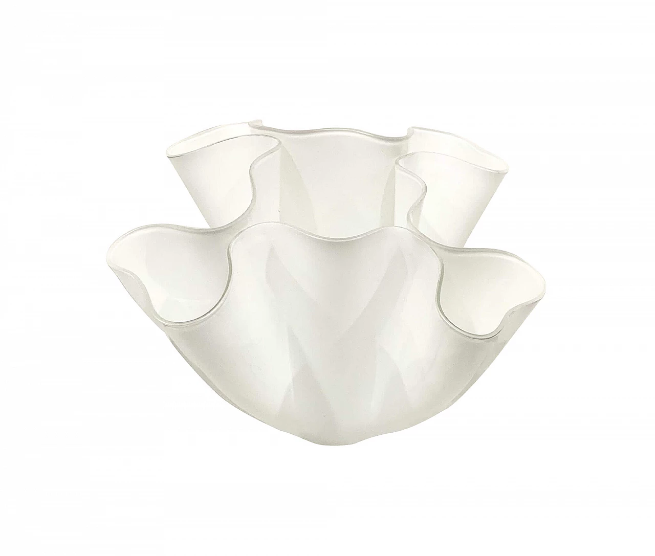 Cartoccio vase in curved glass by Fontana Arte, 60s 1208779