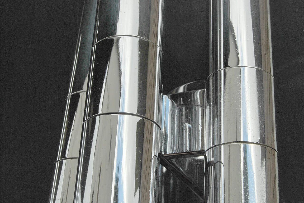3 Wall lamps in chromed metal by Lamperti, 70s 1208890