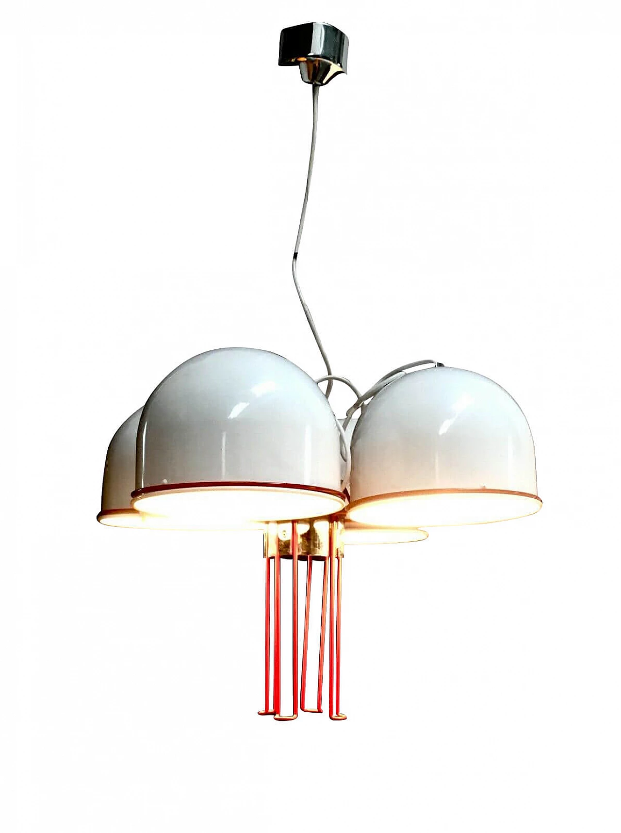 Metal chandelier by Lumi, 80s 1209052