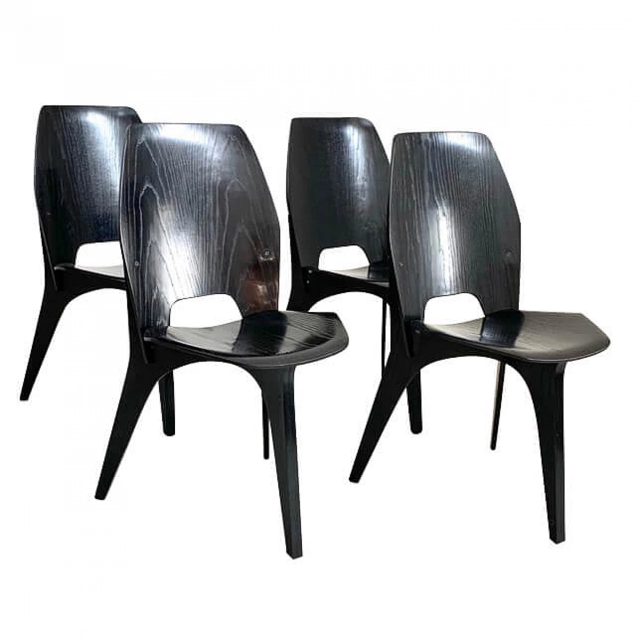 4 Chairs by Eugenio Gerli for Tecno, 50s 1209345