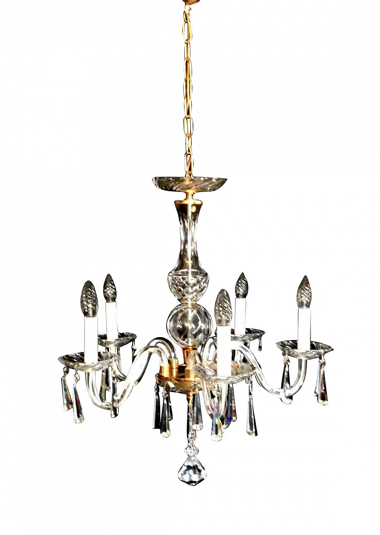 Lampadario in vetro di Murano di Italamp, anni '80 1209349