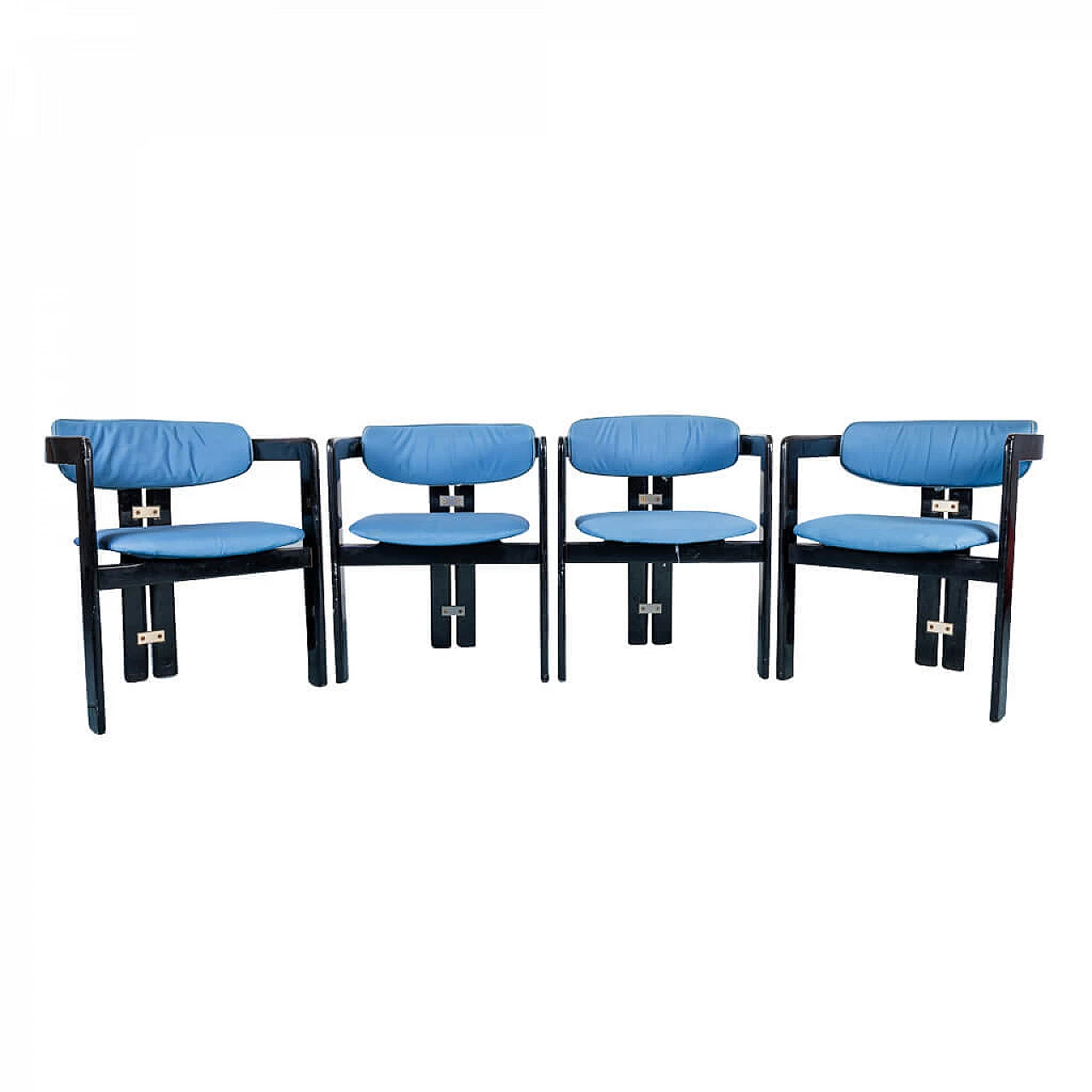 Set of 4 Pamplona chairs by Augusto Savini by Pozzi design, 60s 1209419