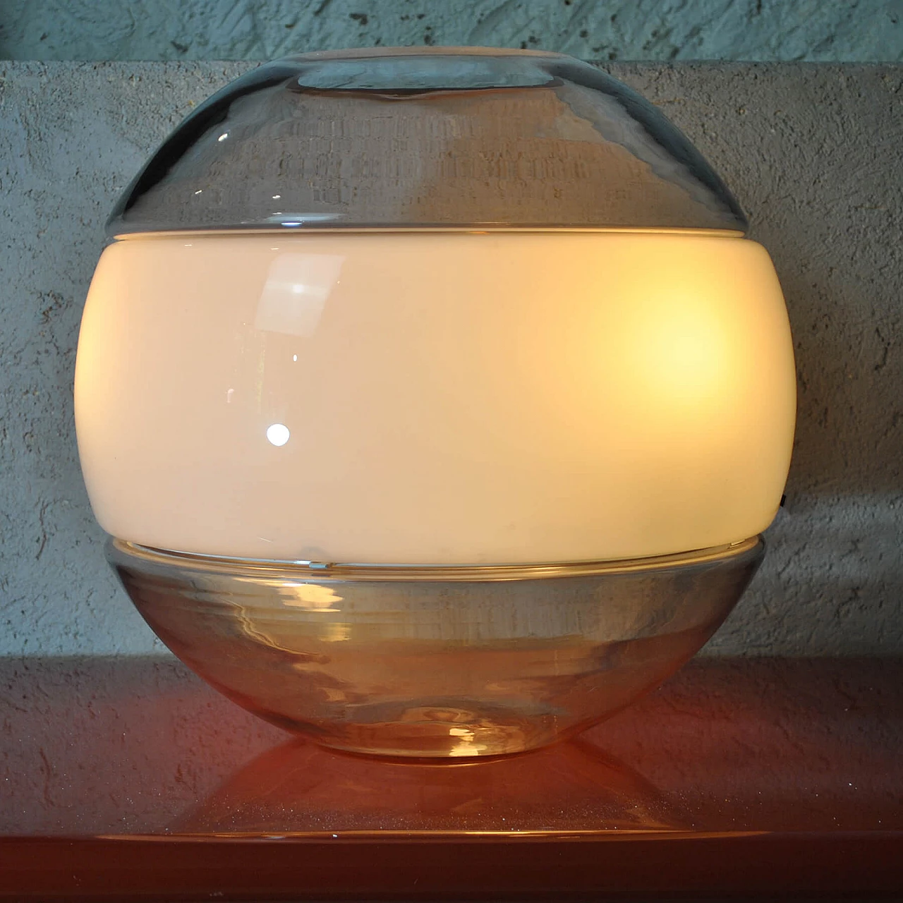 Vase lamp in Murano glass by Mazzega, 60s 1209524