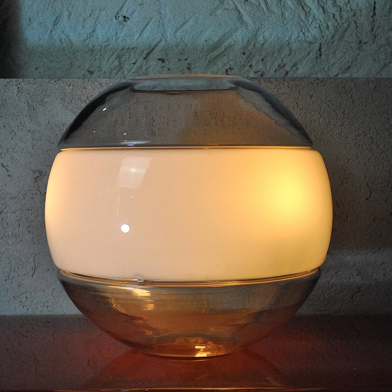 Vase lamp in Murano glass by Mazzega, 60s 1209525