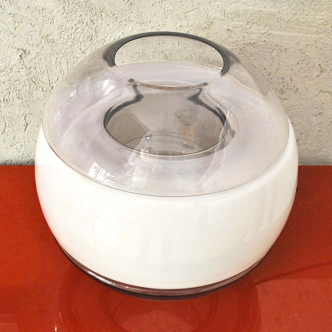 Lampada vaso in vetro di Murano di Mazzega, anni '60 1209531