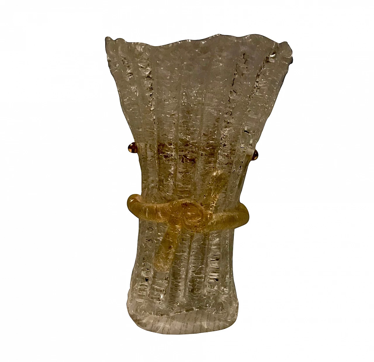 3 Applique con fiocco in vetro di Murano, anni '60 1209745
