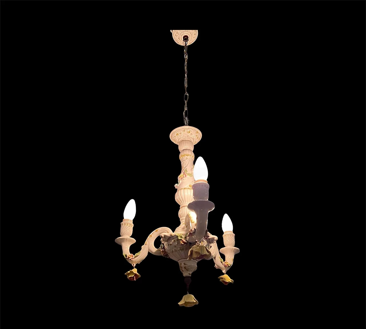 Chandelier in porcelain, 60s 1209822
