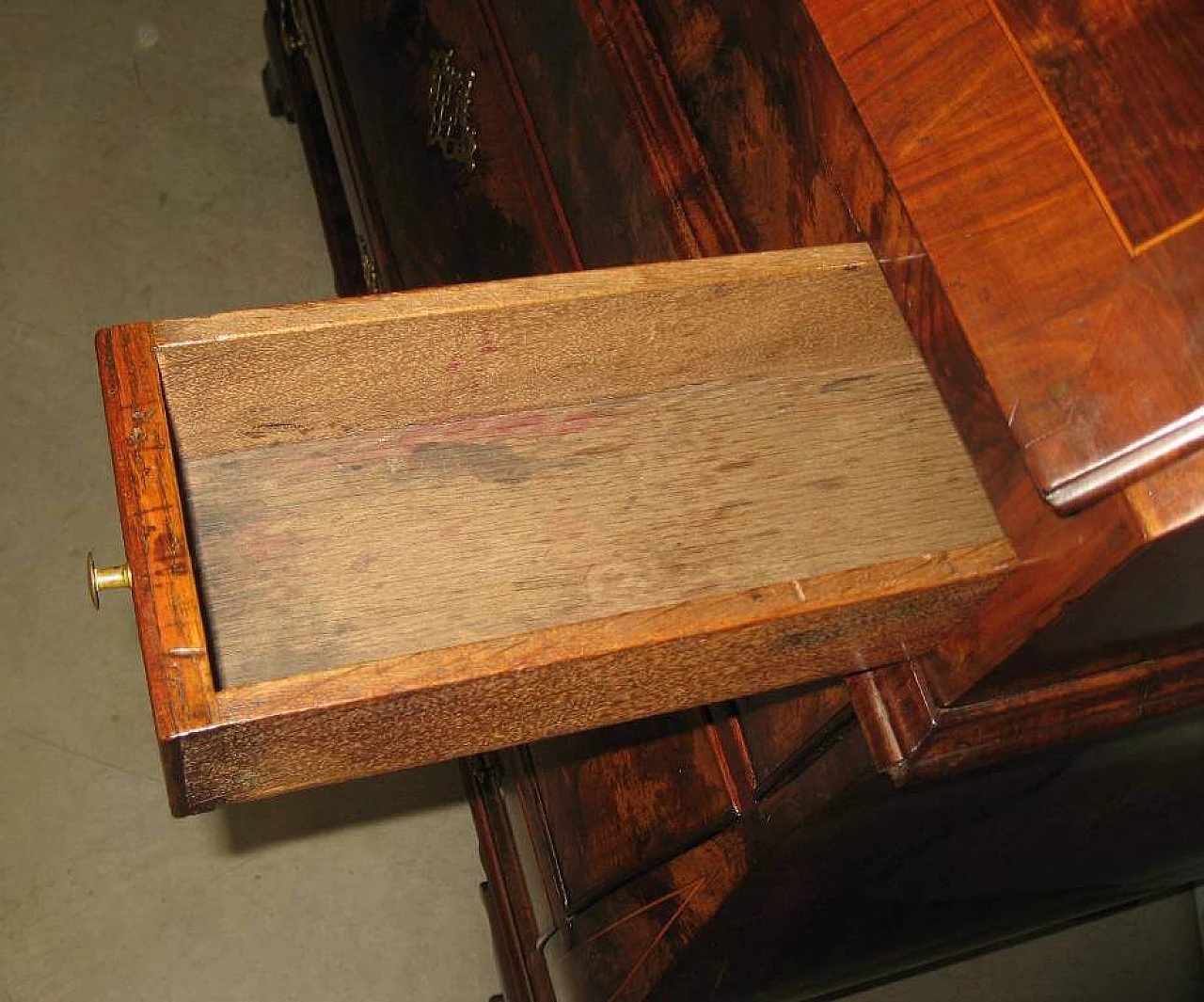English folding table with riser, early 1800s 1210192