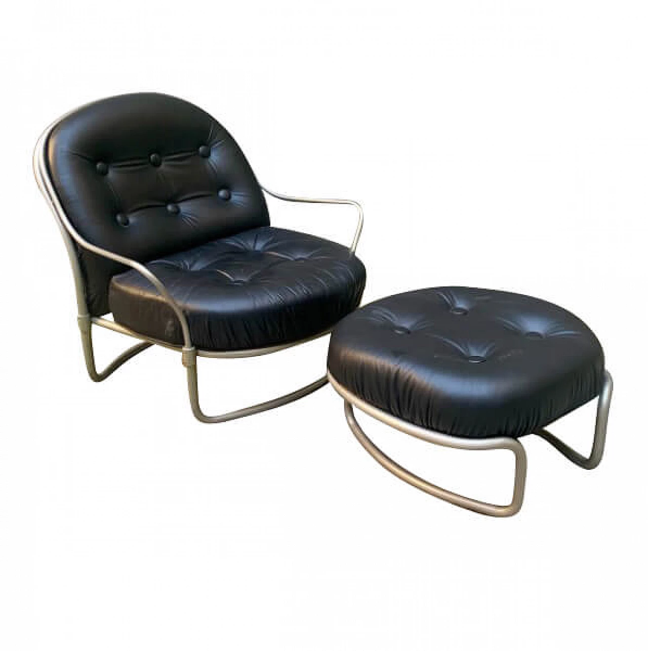 Armchair with ottoman by Carlo de Carli for Cinova, 60s 1210394