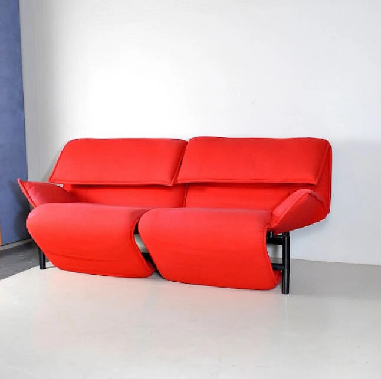 Two-seater fabric sofa by Vico Magistretti for Cassina, 80s 1210427