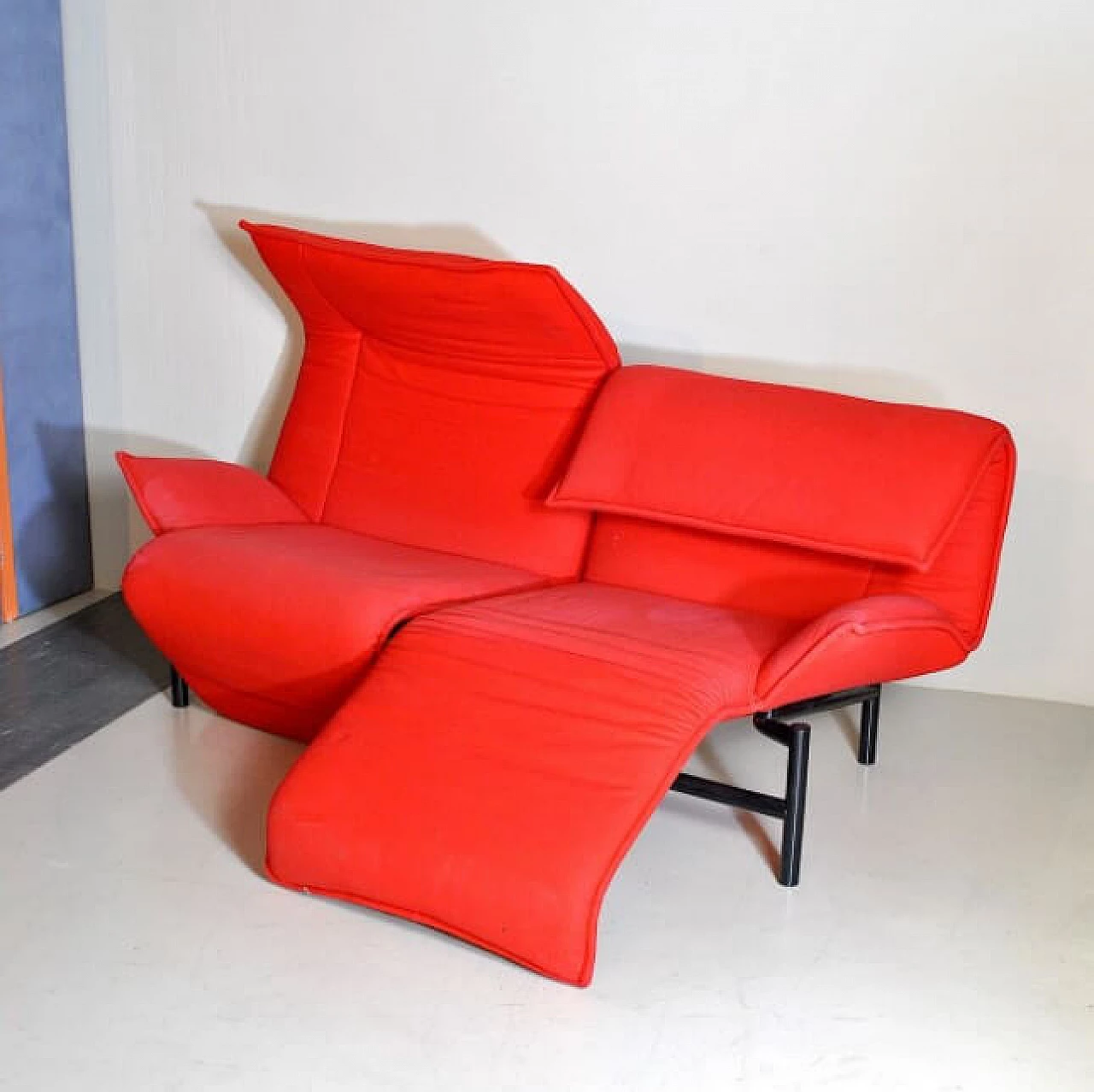 Two-seater fabric sofa by Vico Magistretti for Cassina, 80s 1210429