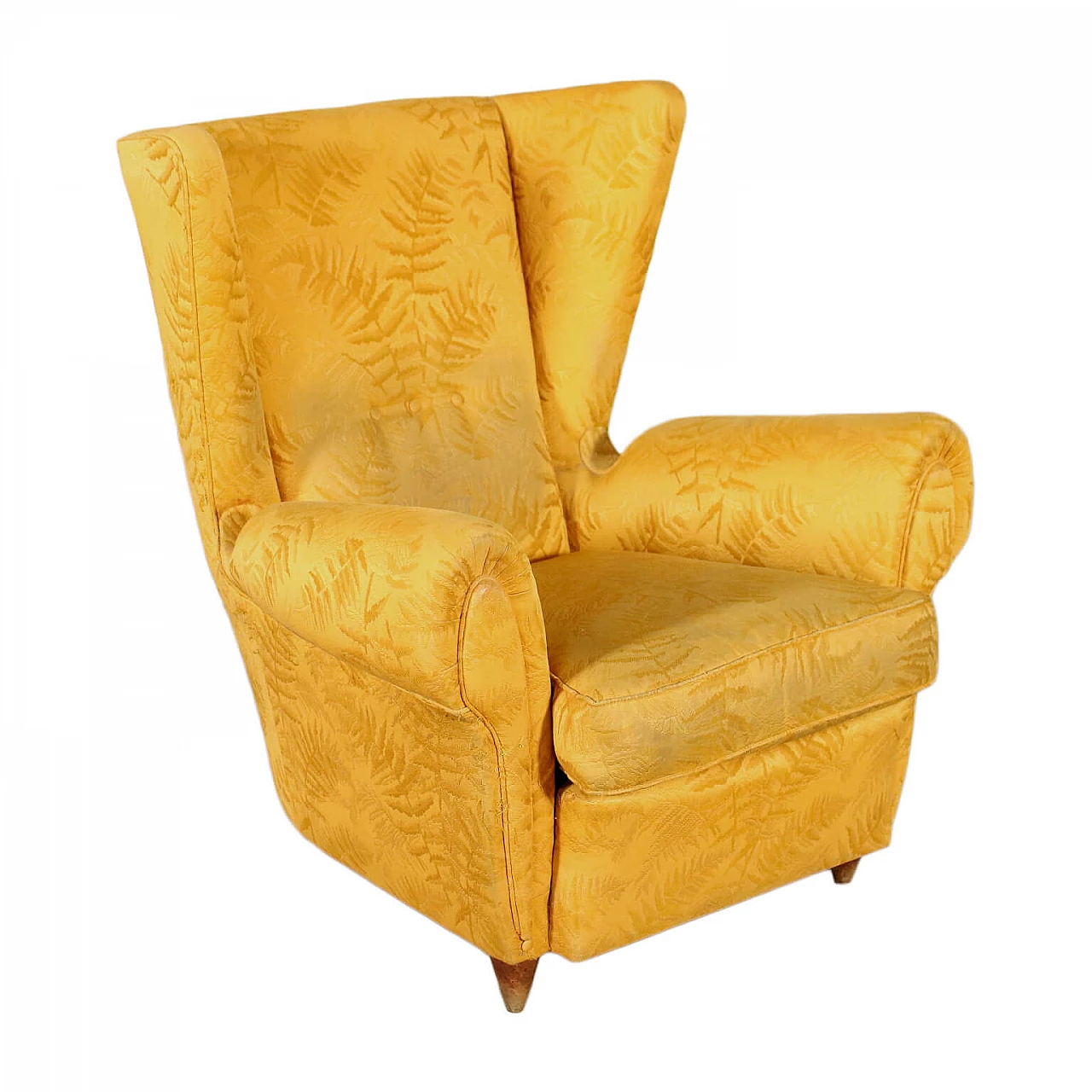 Bergere fabric armchair, 50s 1210769