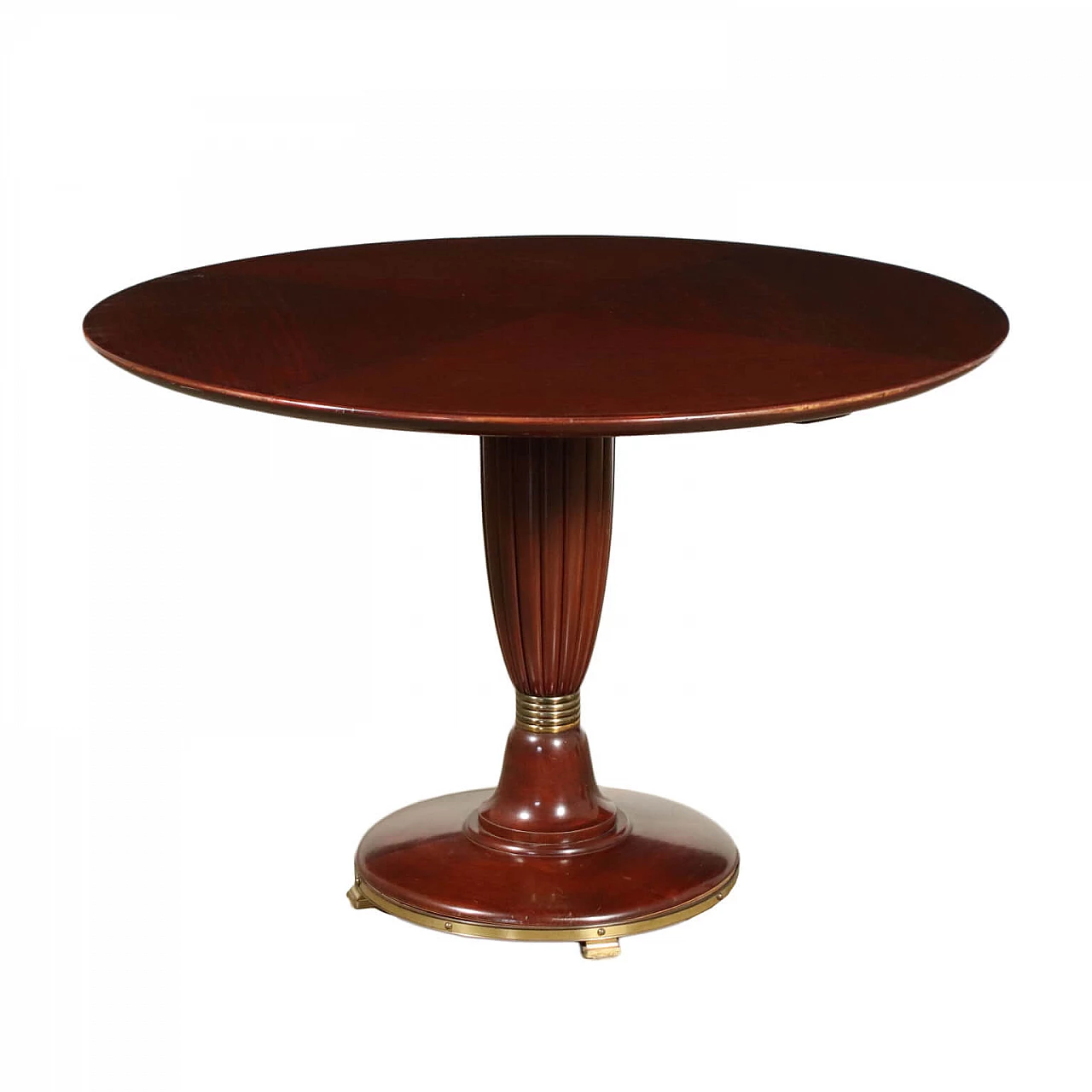 Extending table in mahogany and brass, 50s 1210800