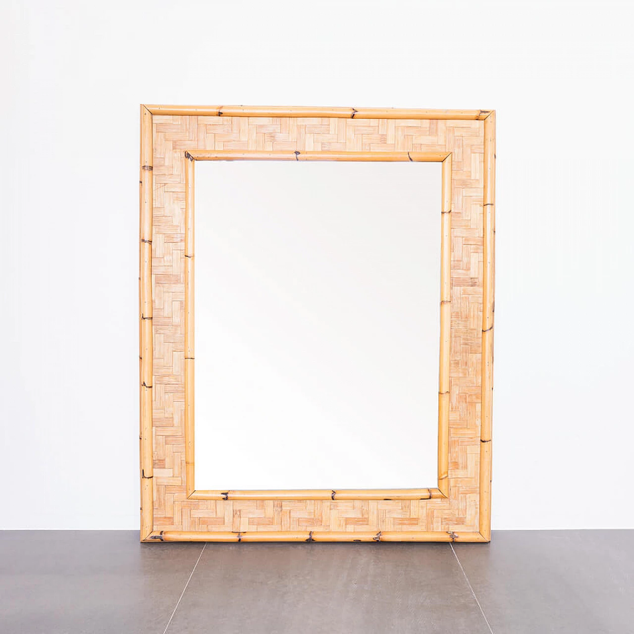 Rectangular bamboo mirror, 70s 1210928