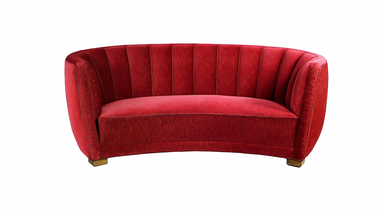 Danish curved sofa, 1950s 1211245