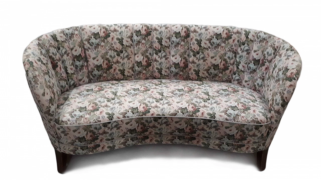Danish modern curved sofa by Slagelse Mobelvaerk, 1940s 1211298