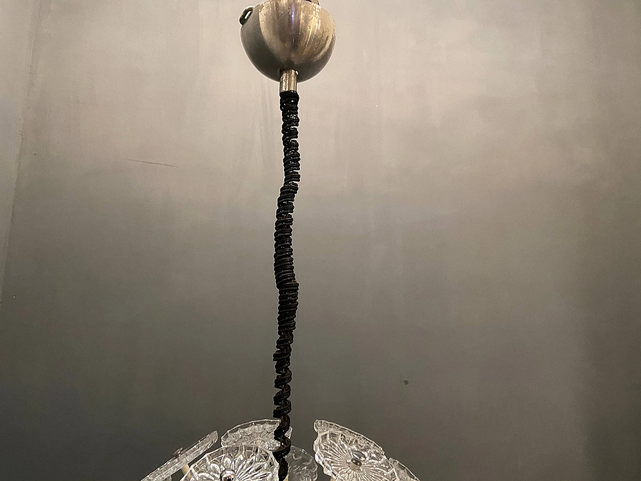 Lampadario Sputnik in vetro, anni '70 1211413