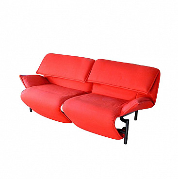 Two-seater fabric sofa by Vico Magistretti for Cassina, 80s
