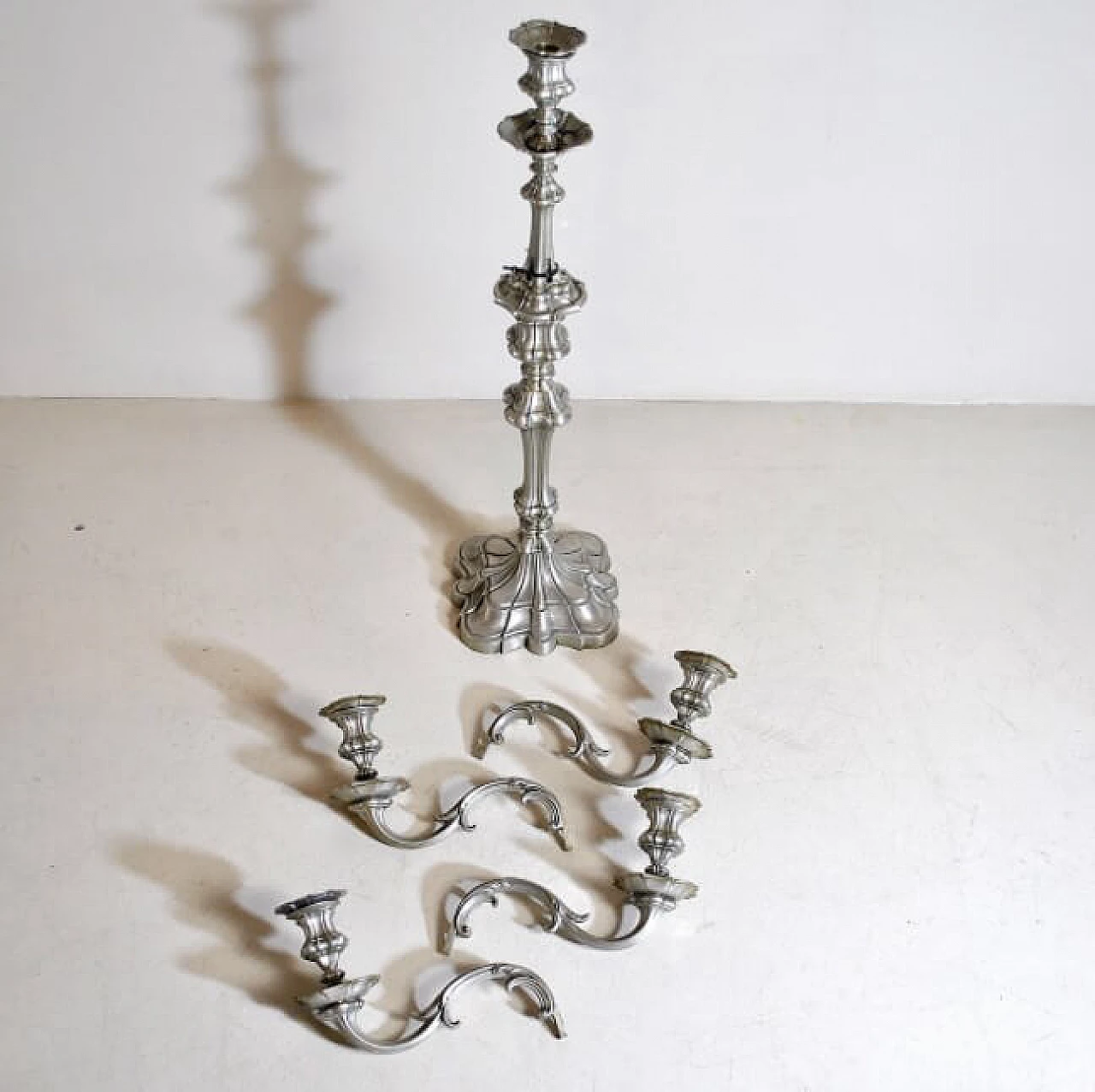 5-armed pewter candleholder, 40s 1211776