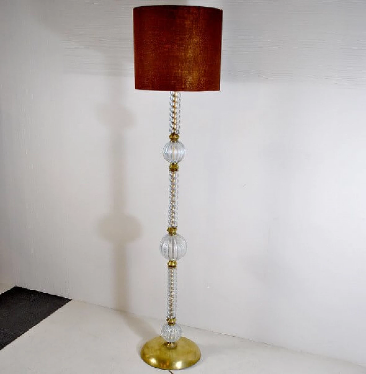 Floor lamp in brass and Murano glass by Barovier & Toso, 40s 1211900