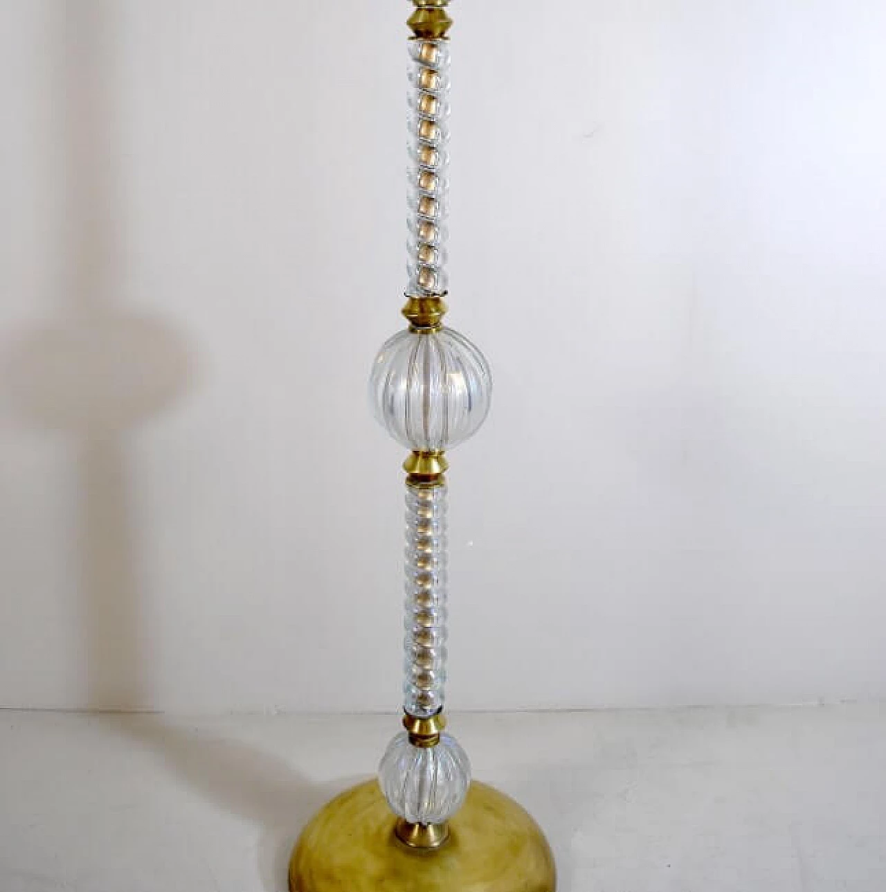 Floor lamp in brass and Murano glass by Barovier & Toso, 40s 1211912