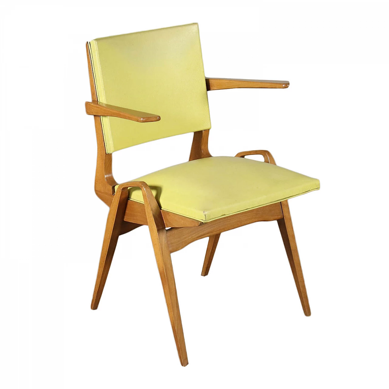 Chair in beech and skai, 50s 1212046