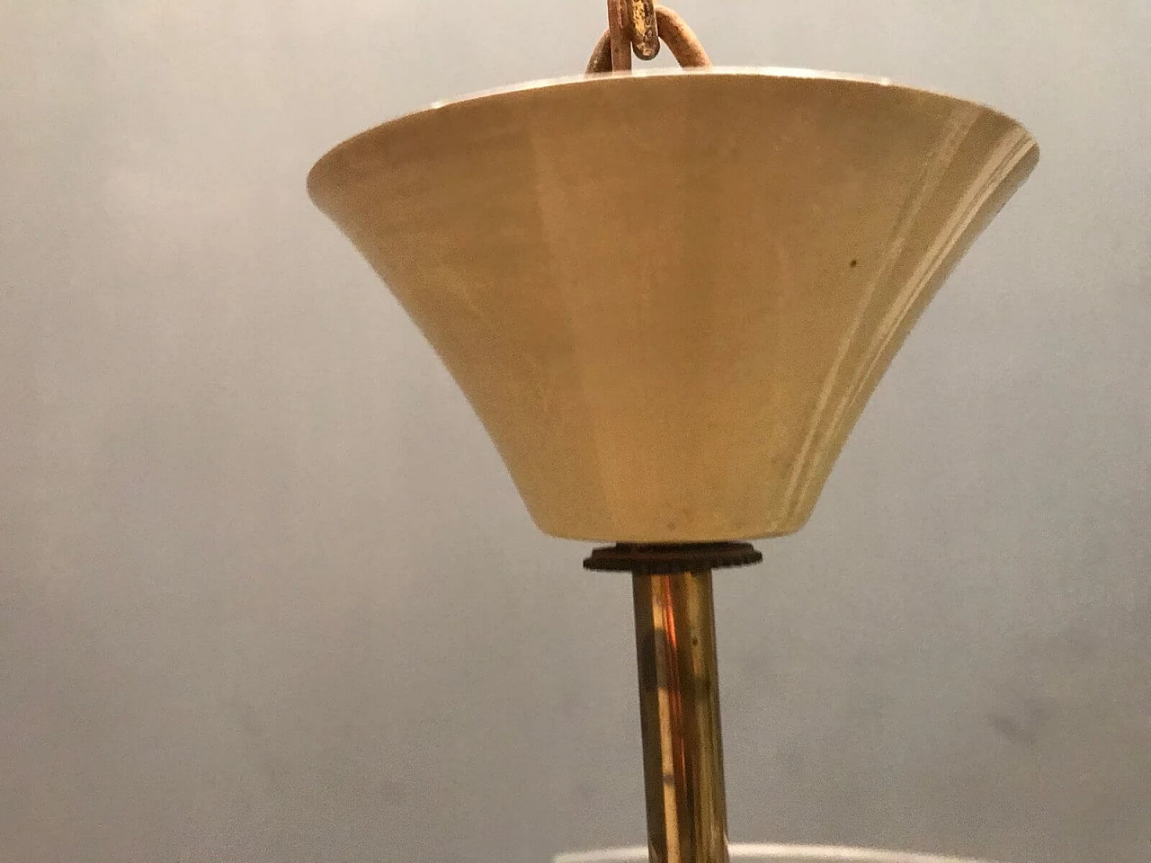 Pendant lamp in polka dot glass by Stilnovo, 50s 1212160