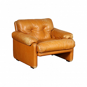 Coronado leather armchair by Tobia Scarpa for B&B, 70s