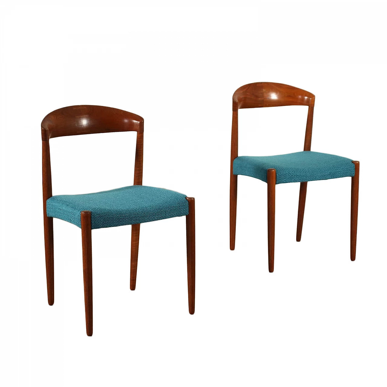 Pair of Norwegian teak and fabric chairs, 60s 1212212