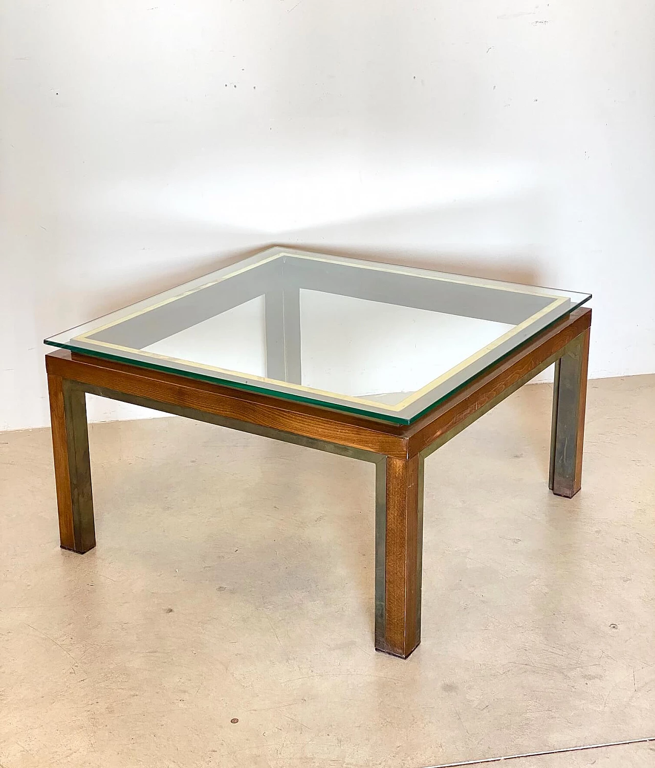 Coffee table with glass top, 1960s 1212637