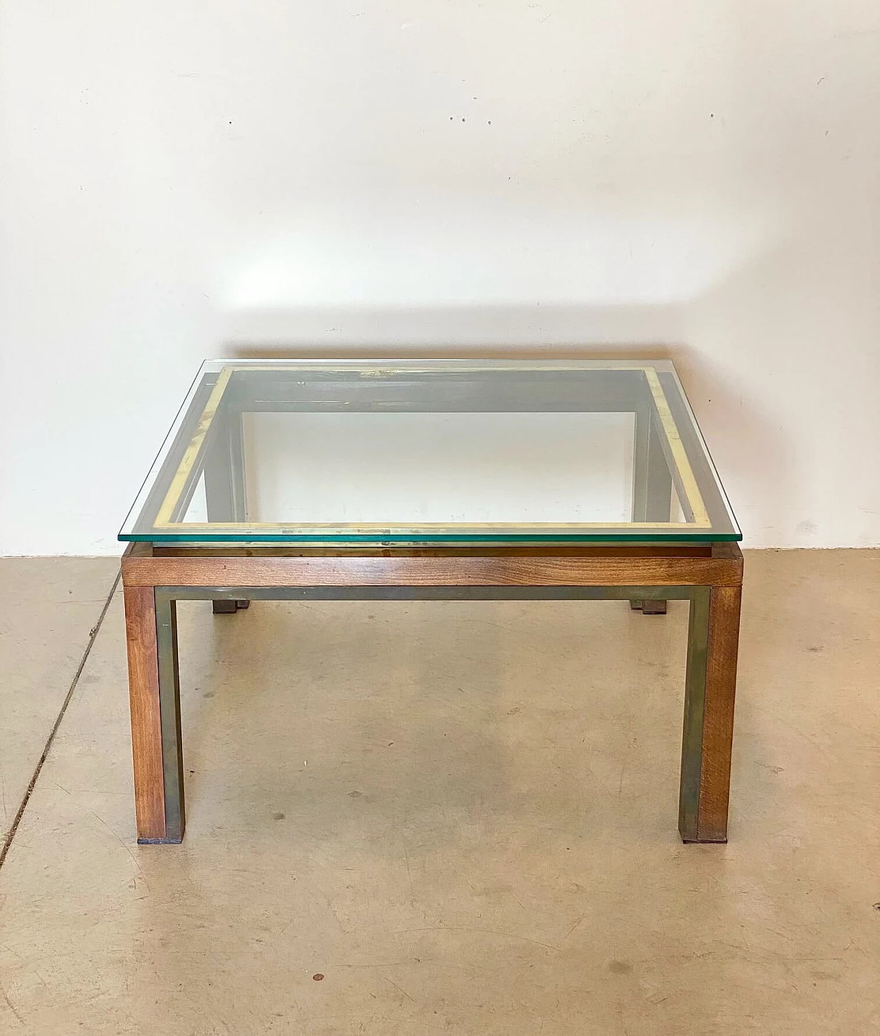 Coffee table with glass top, 1960s 1212640