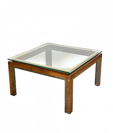 Coffee table with glass top, 1960s
