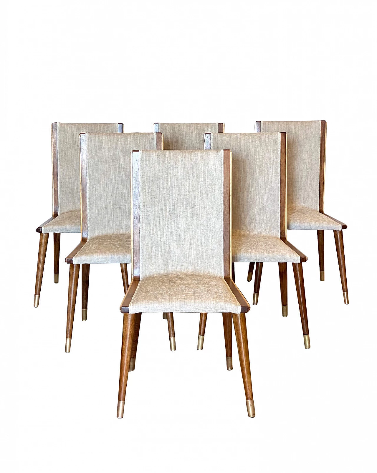 6 Chairs in walnut and ash, 1950s 1212699