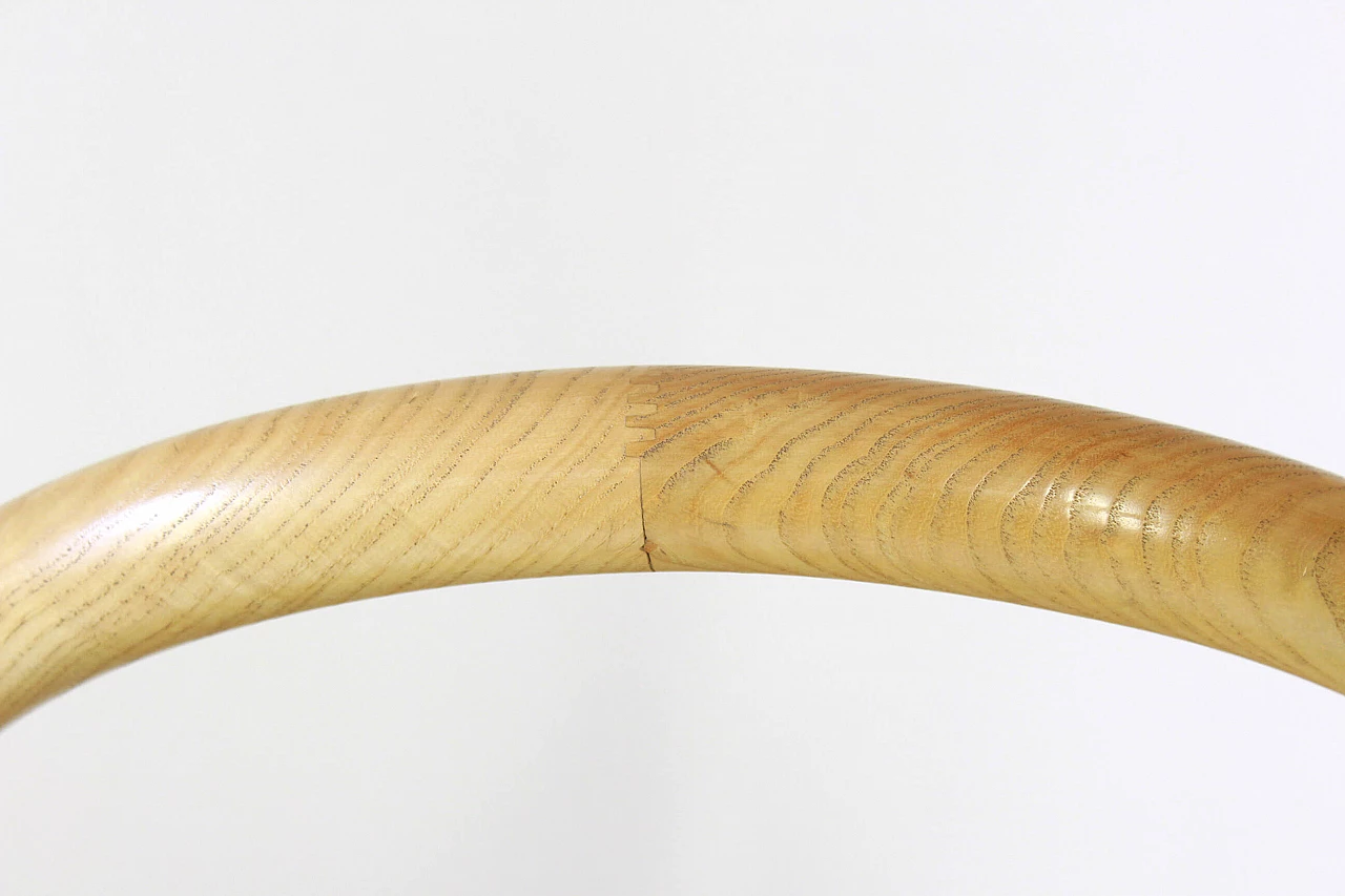 Trolley bar in solid oak and ash, 80s 1212834