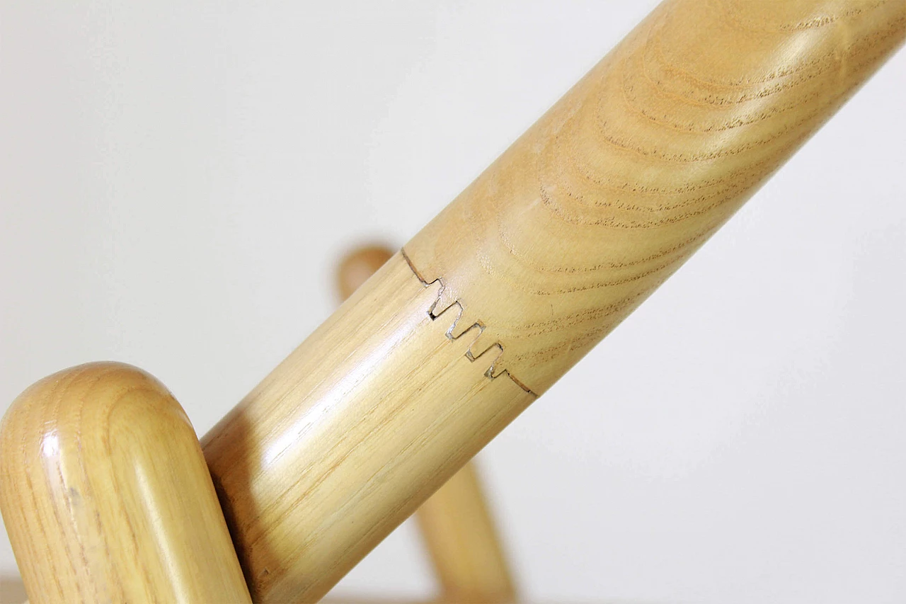 Trolley bar in solid oak and ash, 80s 1212839