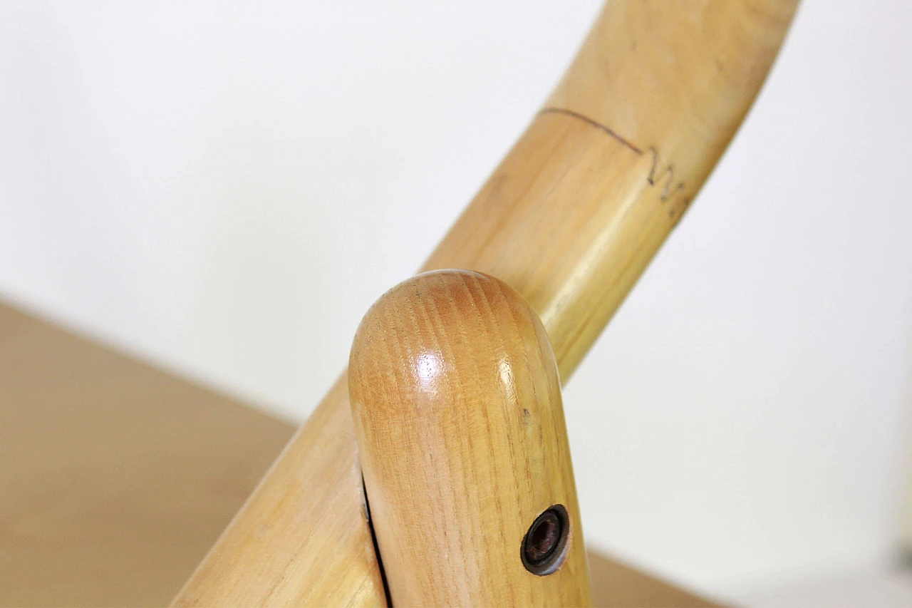 Trolley bar in solid oak and ash, 80s 1212840