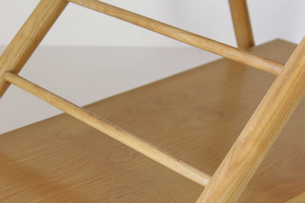 Trolley bar in solid oak and ash, 80s 1212841