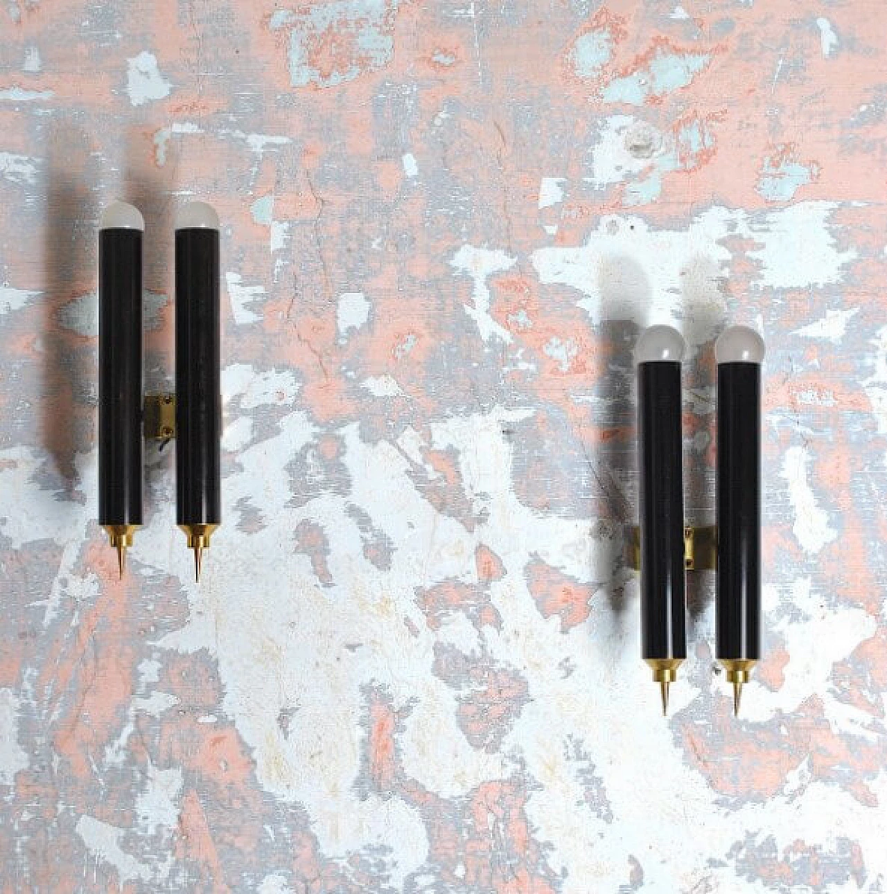 2 Brass wall sconce by Lumière, 60s 1212992