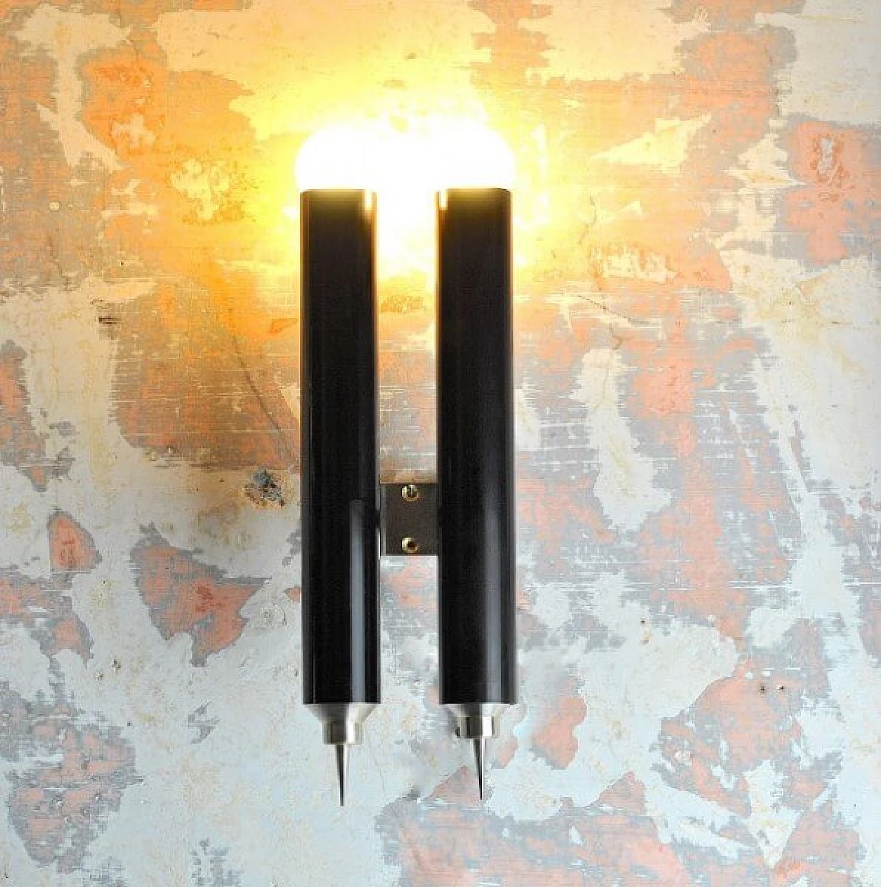 2 Brass wall sconce by Lumière, 60s 1212994