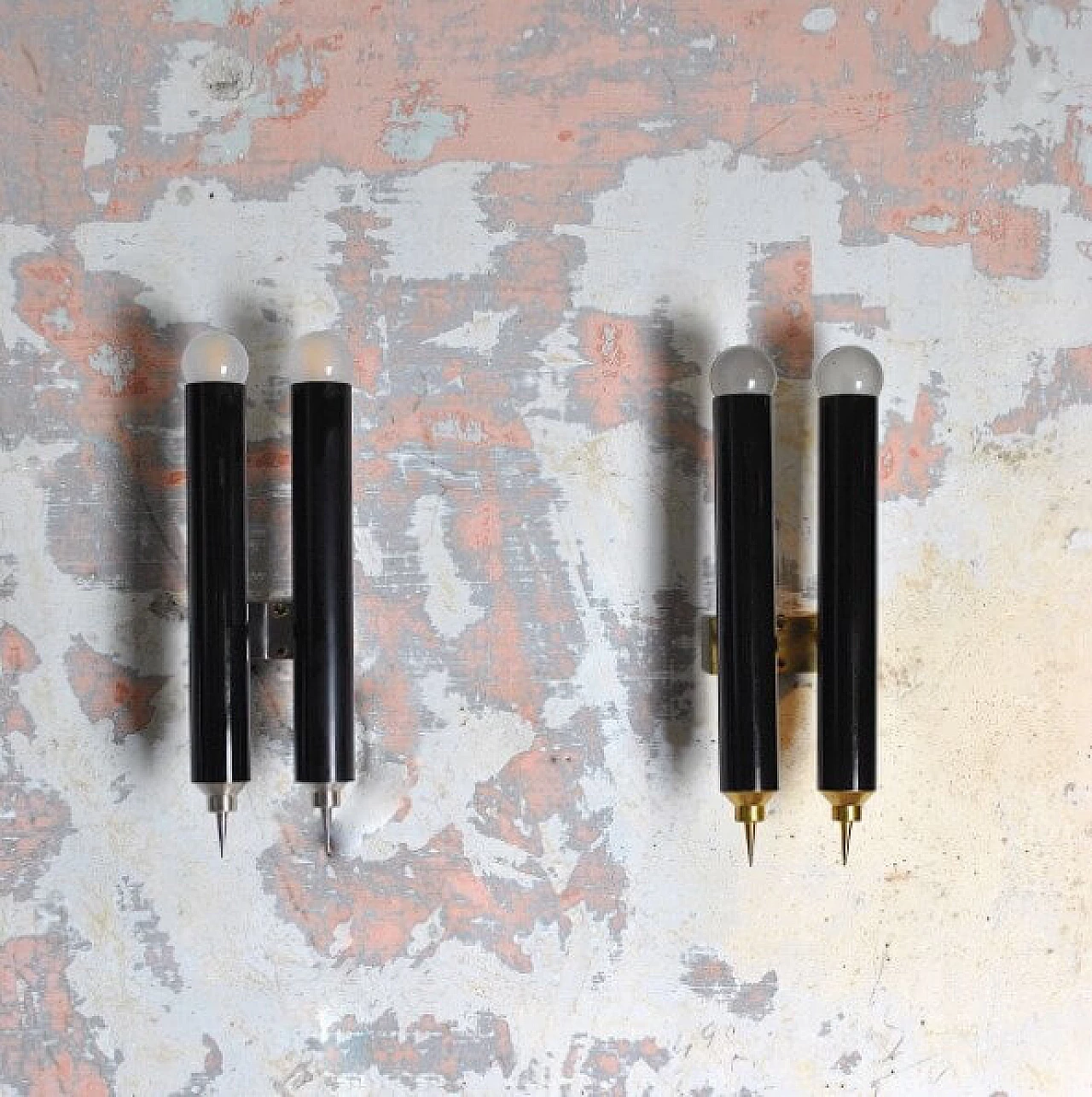 2 Brass wall sconce by Lumière, 60s 1212996