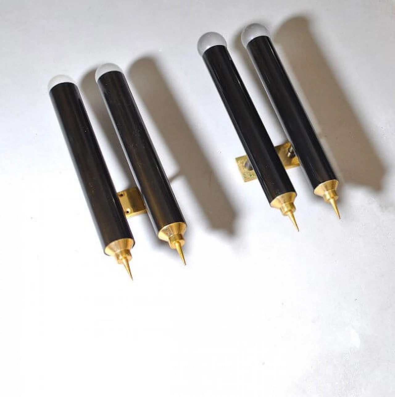 2 Brass wall sconce by Lumière, 60s 1212997